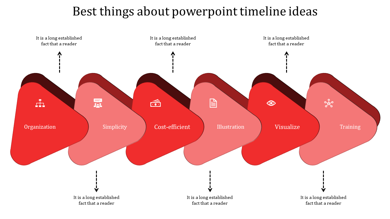 Red Triangle Timeline PowerPoint Template